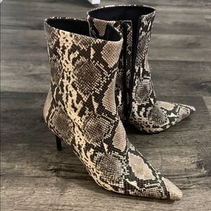 rag & bone Snakeskin Heeled Boots